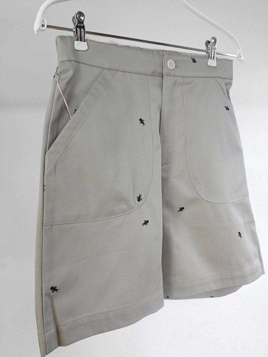 "Ants on your Pants" Work/Play Shorts - Pearl Grey. Design by HO HOS HOLE IN THE WALL