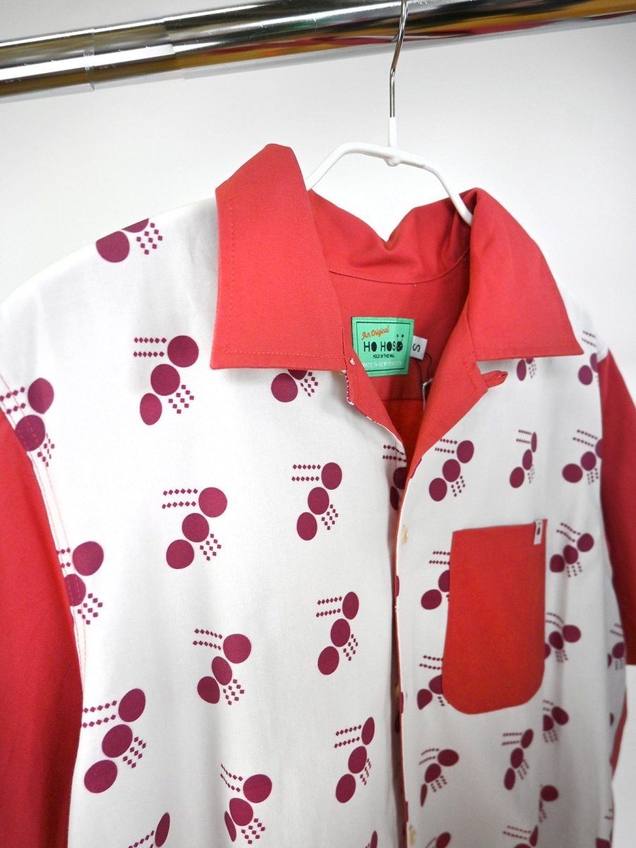 "Modern Ant" print Combo Button-Up Shirt (ONE-OFF)